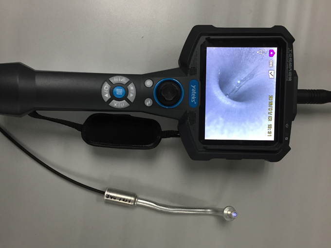 亞泰光電HIE系列警用視頻內(nèi)窺鏡演示效果二(管道檢測(cè))