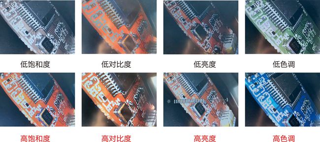 SIE工業(yè)視頻內(nèi)窺鏡色調(diào)、飽和度效果對比